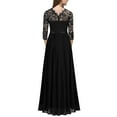 thumbnail image 2 of KaLI_store Women's Formal Dresses Women Vintage Dresses, Modest Bridesmaid Dress, Formal Prom Tea Dress Black,M, 2 of 4