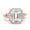 Rose, variant on Simulated Cubic Zirconia Size-5 Halo Radiant Cut Wedding Engagement Ring 925 Sterling Silver