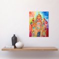 thumbnail image 2 of Jewish Synagogue Decorated Building Vibrant Folk Art Watercolour Painting Unframed Wall Art Print Poster Home Decor Premium, 2 of 4