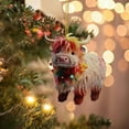 thumbnail image 3 of Cattle Christmas Tree Hanging Ornament Colorful Acrylic Festive Holiday Decorations For Your Home, 3 of 5