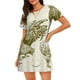 thumbnail image 1 of Fotbe Chickens Bata de Dormir para Mujer con Estampado, Camisón de Algodón de Manga Corta, Ropa de Dormir Casual, 1 of 6