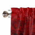 thumbnail image 5 of Half Window Curtains 24 Inches Long, Red Window Treatment Curtain Drapes, Retro Oil Painting Modern Abstract Art Aesthetics Short Curtains Tiers for Kitchen Over Sink, 27.5"x24", 2 Panels, 5 of 7