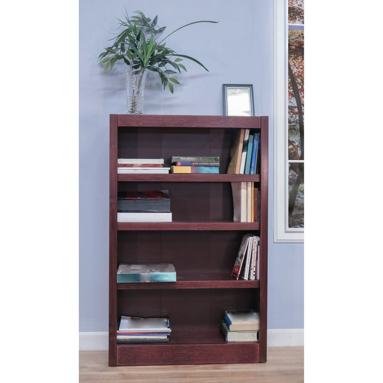 Concepts in Wood Single Wide Bookcase 4 Shelves Oak Oak Finish