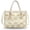 Beige - Golden Retriever Daisy, variant on Flame Butterfly Print Clear PVC Tote Bag for Women, Large Lightweight Shoulder Handbag with Zipper, Oversize Shopper Tote for Daily Commute Work Travel