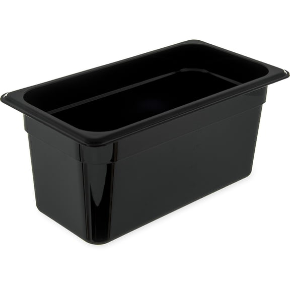 Carlisle 3066203 StorPlus Black 1/3-Size x 6 Deep Food Pan"