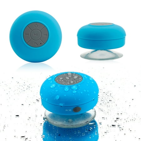 Mini Wireless Portable Shower Car Waterproof Bluetooth Handsfree Mic Speaker with Suction Cup