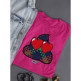 thumbnail image 3 of Argyle Love Emoji - Playful Hearts Graphic Women's T-shirt, 3 of 4