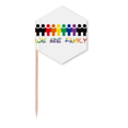 thumbnail image 1 of LGBT Rainbow Flag We Are Faly Toothpick Flags Cupcake Picks Party Celebration, 1 of 3