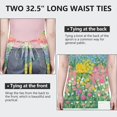 thumbnail image 6 of Pioneer Flower Floral Print Pattern Apron-Garden Aprons for Women with Pockets-Cotton Linen Waterproof Kitchen Cooking Gardening Aprons Adjustable for Kitchen,Cooking,BBQ and Salon 33x27 Inch, 6 of 7