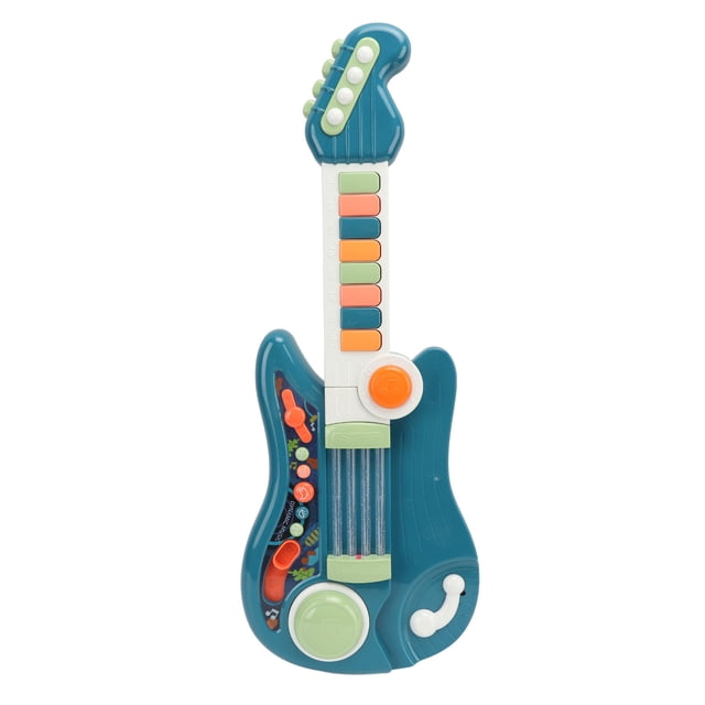 Electric Guitar Toy, Plastic Kids Guitar Multifunctional Improve Coordination Ability For Kindergarten Red,Blue