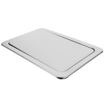 Beaupretty Garbage Flap Lid for Kitchen Trash Can Cover Silver 1Pack