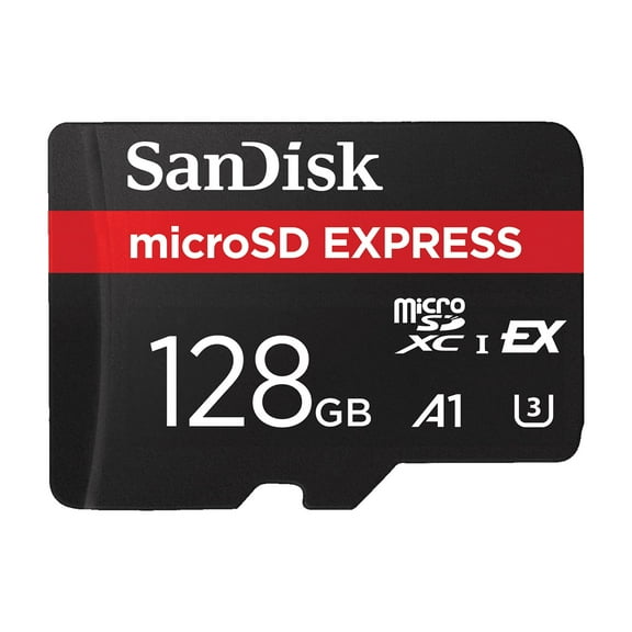 SanDisk 128GB microSD Express Card, PCIe NVMe Memory Card - SDSQXFN-128G-GN4NN
