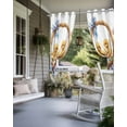 thumbnail image 4 of nqOlkjepod Outdoor Curtains for Patio Waterproof, Spring Easter Outdoor Privacy Panels Grommet, Colorful Floral Botanical Eggs Chicken Blackout Outside Curtains for Porch/Cabana 54"x95", 1 Panel, 4 of 8