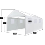 King Canopy Side Wall Kit 108 x 20 x 0 White Carport