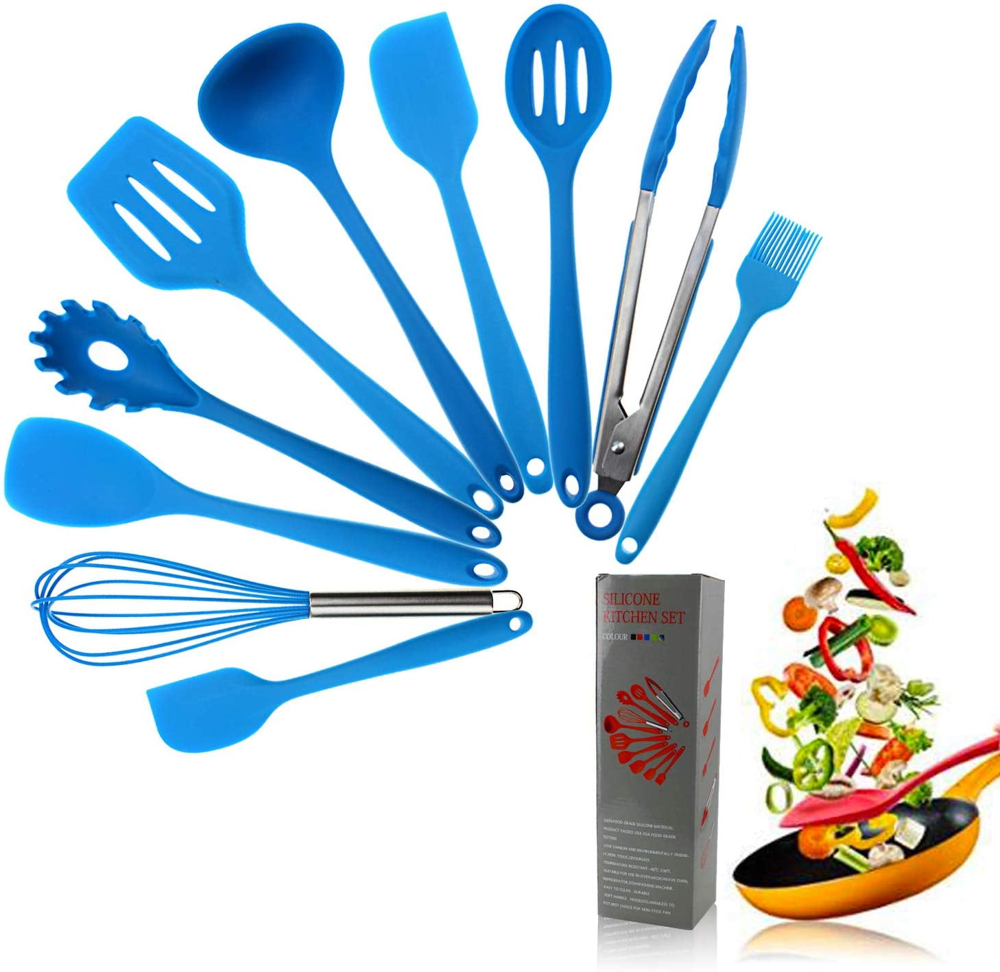 Coolmade Kitchen Utensils Silicone Heat Resistant Kitchen Cooking