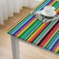 thumbnail image 5 of BANET for Decorations, Large Square Fringe Cotton Serape Blanket Bright Colors Table Cover Table Cloth Picnic cover white, 5 of 8