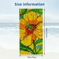 thumbnail image 3 of PHYHOO Yellow Flowers Beach Towel Oversized Microfiber Sand Free Beach Towel Quick Dry, Modern Floral Lightweight Pool Towels for Adults Travel Towel for Gym Yoga Camp Swim 30x60in, 3 of 8