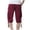 Wine, variant on COSFO Solid Shorts for Men Cargo Comfort Waist Green Casual Shorts with Multi-Pocket Loose Work Shorts