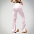 thumbnail image 6 of Fnooota Flare Pants for Women, Casual Stretchy Athletic Elastic Waist Work Pants Pink Size 2XL, 6 of 9