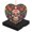 AX0113, variant on Funny Christmas Ornament,Realistic Illustration Of Adult Polar Bear,Xmas Heart-Shaped Ceramic Pendant