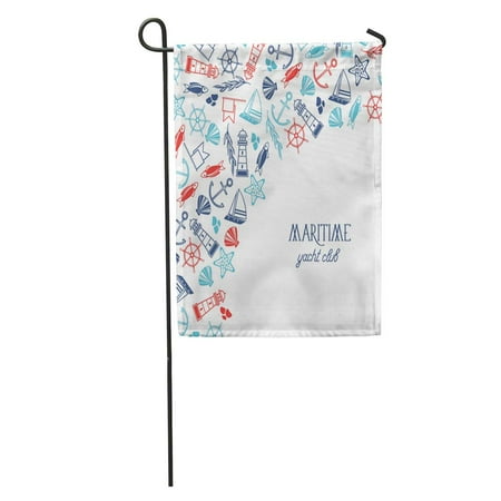 House Divided Garden - LADDKE Maritime Colorful Yacht Club Divided on Two Parts Where There Garden Flag Decorative Flag House Banner 12x18 inch