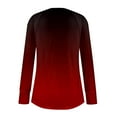 thumbnail image 5 of Womens T Shirts Long Sleeve Top Round Neck Basic Fashion Printed Tshir Thumbhole Tunic Tshirts, 5 of 6