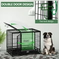 thumbnail image 4 of CL.HPAHKL 42 Inch Dog Crate, Heavy Duty Dog Kennel with Lockable Wheels Wire Dog Crate with Double-Door,Divider Panel, Removable Tray Indestructible Dog Crates Dog Cage for Large Medium Dogs, Black, 4 of 12