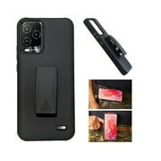 For Blu View 5 Pro (B170D) Case, Dual Layer Shockproof 360-Degree Rotating Belt Clip Case Cover with Kickstand (Black)