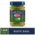 thumbnail image 2 of BARILLA Rustic Basil Pesto Sauce, 6.5 oz. Jar - Imported From Italy - Made with Fragrant Italian Basil & Freshly Grated Italian Cheeses - Non-GMO Ingredients - Pasta Sauce, Pizza Sauce & Mor, 2 of 3