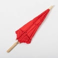 thumbnail image 3 of THY COLLECTIBLES Cotton Lace Parasol Umbrella with Wooden Handle Vintage Lolita Coquette Look for Wedding Bridal Umbrella Decoration for Photoshoot, Costume Theme Party, Halloween Red, 3 of 7