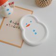 thumbnail image 1 of Christmas Decorations Practical Small Gifts Snowman Plaster Tray Ornaments Christmas Aromatherapy Candle Tray, 1 of 6