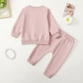 thumbnail image 4 of Xyant Toddler Clothes for Baby Girls Cute Heart Embroidery Long Sleeve Sweatshirt Pants Girls Warm Fall Winter Outfits Set (Pink,2-3 Years), 4 of 7