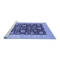 thumbnail image 2 of Ahgly Company Machine Washable Indoor Round Oriental Blue Traditional Area Rugs, 7' Round, 2 of 4