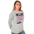 thumbnail image 5 of Funny What I Look In Guys Beagle Dog Women's Long Sleeve T Shirt Brisco Brands S, 5 of 6