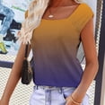 thumbnail image 5 of EINCcm Women's Square Neck Blouse Trendy Short Sleeve 2024 Summer Tunic Tshirts Casual Loose Fit Tops, 5 of 8