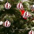 thumbnail image 3 of Lksixu Christmas Balls Ornaments for Xmas Tree, Christmas Decorations 2.36" Red and White Shatterproof Decorative Ball Pendants with Glittering, Christmas Tree Hanging Bauble Sphere for Party Holiday, 3 of 6