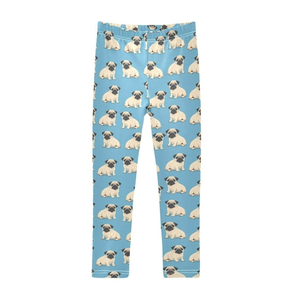 joogoo Girls' Leggings Cartoon Bulldog Yoga Pants 6T
