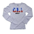 thumbnail image 1 of Chile Golf - Olympic Games - Rio - Flag Women's Long Sleeve Grey T-Shirt, 1 of 2