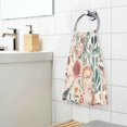 thumbnail image 3 of Yayeee 2 Pack Hand Towels for Bathroom 100% Cotton 16" x 28" Soft Absorbent Kitchen Towel, Watercolor Leaves, 3 of 7