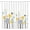 Jaune Gris Blanc, variante sur Rideau de Douche Floral Vintage Abstrait Coloré – Décoration de Bain en Tissu Rétro Esthétique Moderne du Milieu du Siècle avec Crochets – Parfait pour une Relooking de Salle de Bain Unique et Artistique
