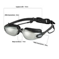 thumbnail image 3 of XASZHN Large Frame Electroplated Anti Fog Swimming Goggles for Men Women Pool Sports Black One Size, 3 of 7