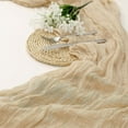 thumbnail image 4 of Camino de Mesa de Tela de Queso Camino de Mesa de Tela de Queso de Camino de Mesa RúStico Transparente para Boda Beige 4 Piezas, 4 of 5