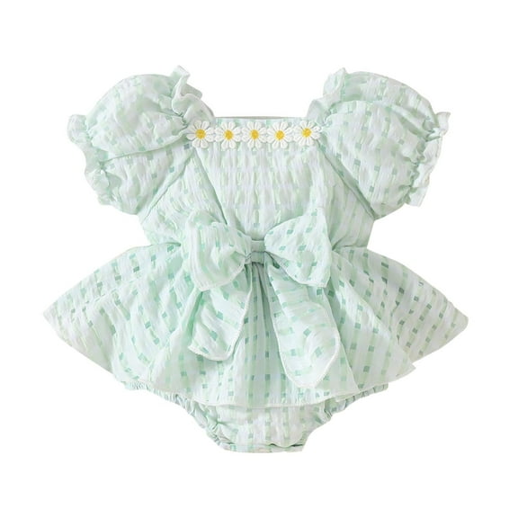 YABCSAZ Newborn Baby Girl Romper Dress 1st Birthday Outfit Tutu Dress Cake Smash Princess Dress Cute Bow Dresses Bow Bag Fart Jumpsuit Boho Clothes Photo Shoot Infant Baby Outfits Size 3 Months