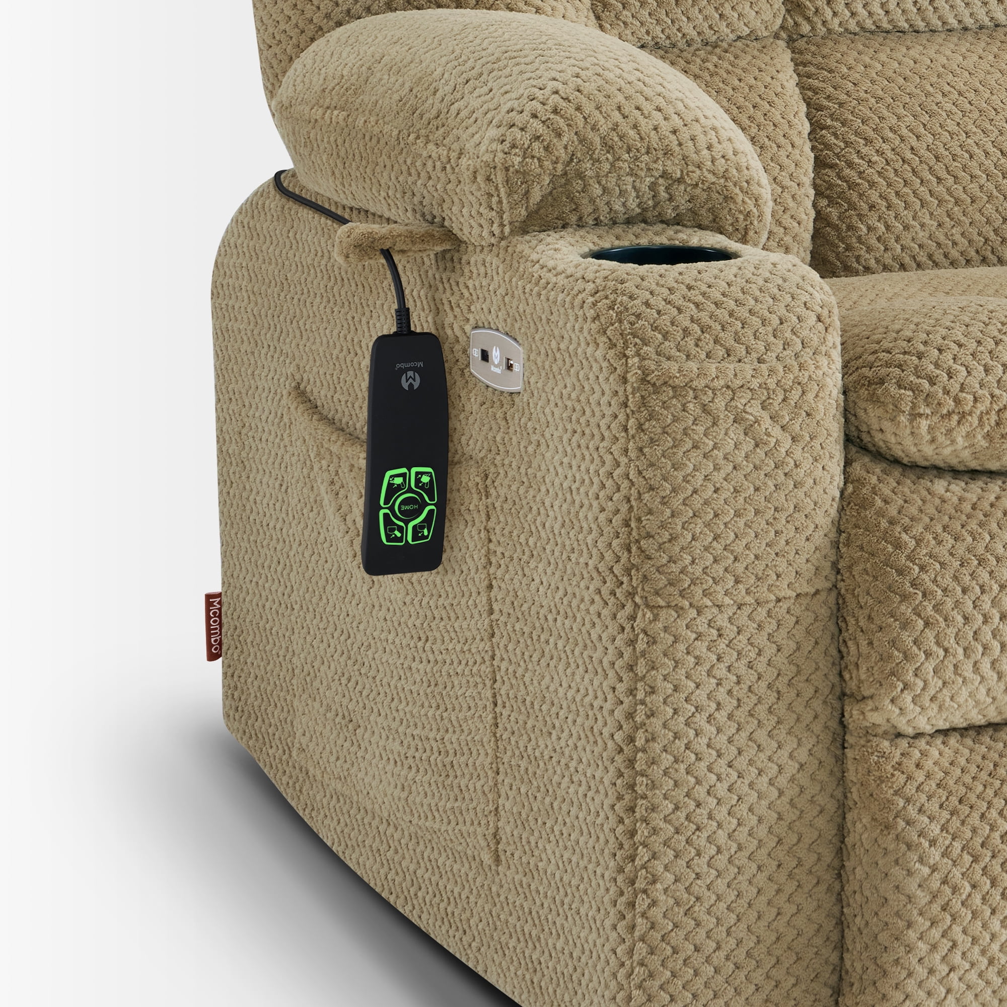 Oversized 27.2" Seat Width Dual Motor Power Recliner Lift Chair with Vibration and Heat for Height 4'6"-5'2", Infinite Position