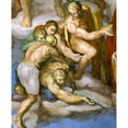 thumbnail image 3 of Michelangelo 12x14 Black Modern Framed Museum Art Print Titled - Detail From The Last Judgement 16, 3 of 5