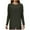 Olive Green, variant on WREESH Womens Fashion Tunic Tops Loose Solid Color Handcuffed Long Sleeved Round Neck T-Shirt Pullover Olive Green