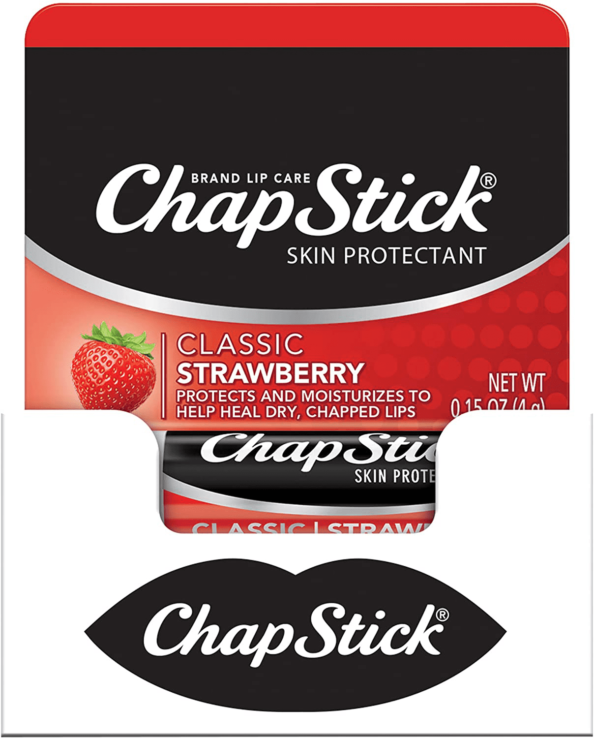 for sale online ChapStick Classic Strawberry Skin Protectant Sunscreen SPF 12 .15 Oz 