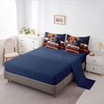 thumbnail image 5 of Homewish Sport City Silhouette 7-Piece Bedding Comforter Set,Rugby Ball Game King Bedding Sets,Deepblue Orange Bed Sheets For Bots Kids,Breathable Home Decor Reversible, 5 of 8