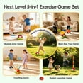 thumbnail image 2 of SaveJoy Kids Sports Toy 5-in-1, Outdoor Active Play Set with Rocket Launcher, Baseball & Toss Games, Musical Jump Toy for Ages 3-12, 2 of 9