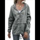 thumbnail image 1 of Impermeables para Mujer, Impermeables, Resistentes Al Viento, Ajustables, con Capucha y Bolsillos. Gris L, 1 of 9